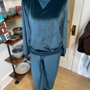 Honeydew Intimates Velvet Lounge Set - Teal Blue